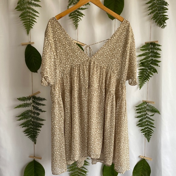 By Together Dresses & Skirts - Chiffon Babydoll Leopard Dress